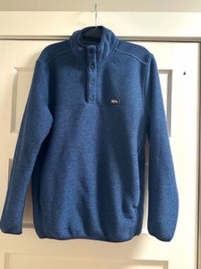 Eddie Bauer Mens 1/4 Snap Pullover Fleece Sweater S